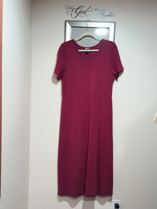 L.L. Bean Dresses & Skirts - LL bean Maxi Dress Medium Supima Cotton Modal Red Burgundy